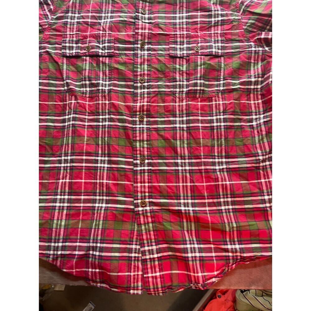 Polo Ralph Lauren Shirt Mens XL Red Plaidβ Tartan Short Sleeve Button Pony